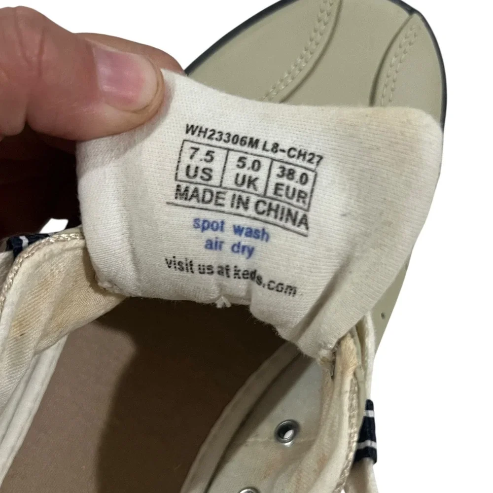 Keds Taupe‎ Leather Sneakers Women's Size 7.5 Preppy Comfort Casual - Picture 7 of 9